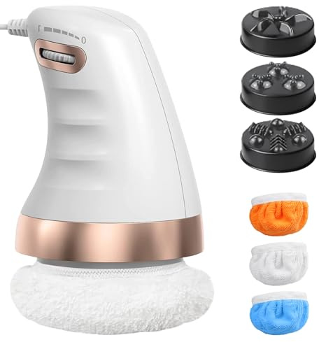 Cellulite Massagegerät Elektrisch: Anti Cellulite Massagegerät mit 3 Stoffkopf und 3 Massageköpfes für Bauch, Beine, Cellulite-Massage, Lipödem Massagegerät für Haut Heben, Straffen und Glätten