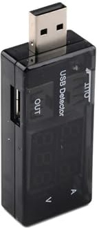 WHKM 3-9V 0-5A Double USB Current Electricity Charging Detector Tester Battery Voltmeter Ammeter Charging Tester Detector LED Display USB