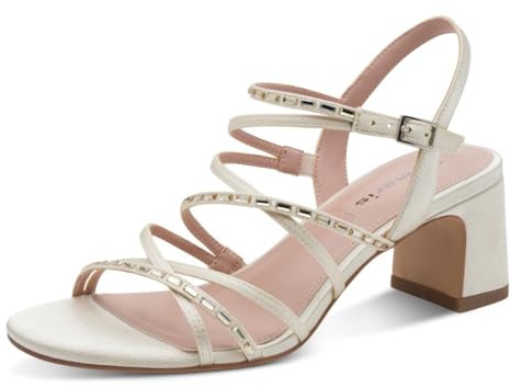 Tamaris Donna sandalo con tacco a stiletto bianco 42 EU