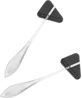 ELAYARD 2 Pezzi Martelli Neurologici Riflessi in Zinco Strumento Diagnostico Triangolare Leggero ed Ergonomico per Esami Medici e Test Impugnatura Antiscivolo Sterilizzabile