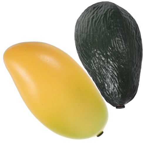 ORFOFE 2pcs Fruit Shaker Percussion Instrument Avocado and Mango Shape Shakers Musical Toys for Boys and Girls Classroom Party Rattles
