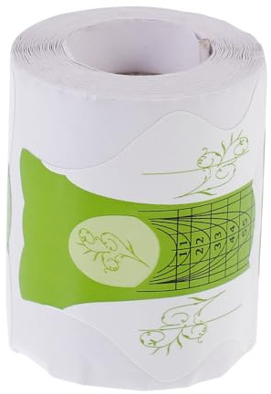 NOLITOY Pegatinas Fáciles de Aplicar y Quitar de Papel Verde Guía para Extensiones de Uñas 100 Líneas de Cuadrícula para Cuidado de Dedos y Salón Profesional