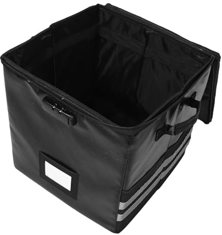 Parliky Caja de Almacenamiento Plegable para Discos de Vinilo con Compartimentos Ignífugos Resistente al Agua con Cerradura y Asas Dobles para Transporte Seguro y Protección contra