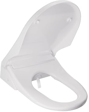 Marque Française - Abattant WC Japonais Q-NET - Garantie 3 Ans - Lunette Lavante, Séchante et Chauffante avec Télécommande - Universel 95% des WC