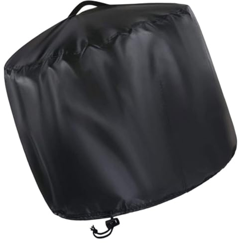 SEWACC Housse Imperméable pour Foyer Extérieur Rond L29 X H18 Pouces, Protection Résistante à L'eau pour Barbecue et Cheminée de Terrasse, Couverture de Poêle à Feu Légère et Solide