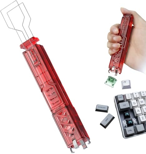 Extractor de Teclas de Teclado Acero Inoxidable 2 en 1 Ergonómico | Sacador de Keycaps para Mantenimiento y Limpieza de Teclado Mecánico Hot Swappable