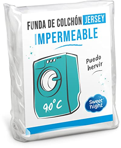 SWEET NIGHT - Protège-Matelas - Alèse 140x190 cm - Imperméable, Respirant & Silencieux - Forme Drap-Housse Bonnet 27 cm - Lavable Machine 90°C - Certifié Oeko-Tex
