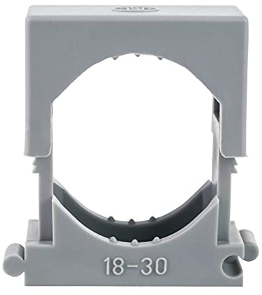 50 Stück Druckschelle Spannbereich 18-30mm Clipschelle Rohrschelle anreihbar HUP Reihendruckschelle