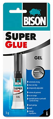 2 x 6305573 Bison Super Glue Instant Universal Adhesive 3g Gel with re-sealable Cap