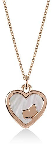 RADLEY London Ladies Jewellery Rose Gold Silver Silver Fine Belcher Chain With Mother of Pearl Heart RYJ2060