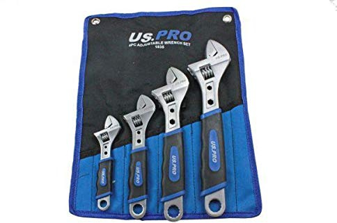 US Pro Tools, set di 4 chiavi inglesi regolabili da 15,2 cm, 20,3 cm, 25,4 cm, 30,5 cm, 1835