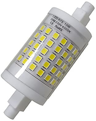 LED ATOMANT Bombilla LED R7S 10W 78mm Regulable. Color Blanco Frio (6500K). 900 lumenes. 360 grados.