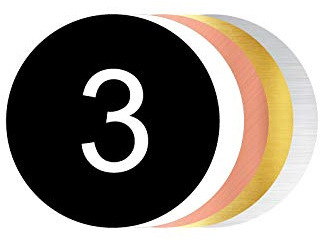 Signalétique.biz France - Plaque Gravée Boite Aux Lettres - Numéro de Maison à Personnaliser - Diamètre 6 cm - Noir avec Écriture Blanche