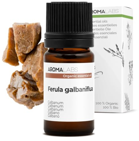 Gálbano BIO (Ferula galbaniflua) - 5 mL - Aceite Esencial Quimiotipado y Certificado AB/Cosmos - Aroma Labs