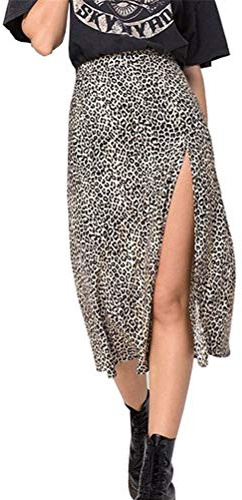 ORANDESIGNE Femme Retro Y2K Jupe Portefeuille Longue Boheme Modèle Ete Taille Haute Gitane Jupes de Plage Vacances B Marron M
