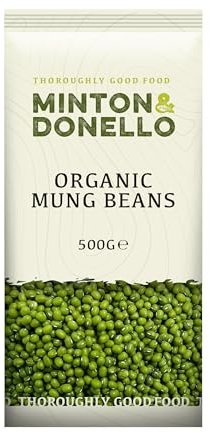 Minton & Donello Organic Mung Beans 500g – Versatile Green Gram for Soups, Curries & Salads, Naturally Protein-Rich, Wholesome Pantry Staple for Healthy Everyday Cooking