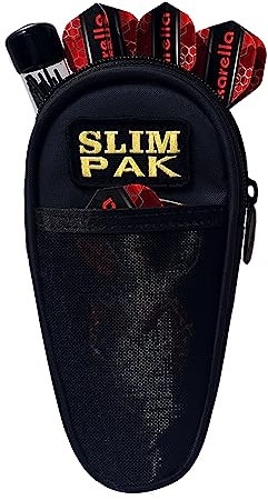 Karella Darttasche Slim PAK „The New Edition“ für 1 Satz Darts, inkl. Dartröhrchen sowie Fächer für viel Zubehör, Dartcase, Tasche für Darts
