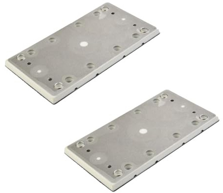 2x Trade-Shop Schleifschuh Schleifplatte Schleifpad 93 x 175 mm kompatibel mit Festool Rutschern Schwingschleifern wie RS 300 / Aluminium-Grundplatte