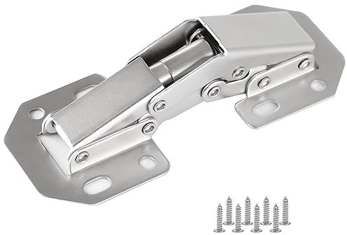 DOBOGA 20-Pack 4.2 Inch Hidden Hinges for Cabinet Doors Frameless, Concealed Cabinet Hinge, Surface Mount Hinges