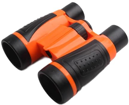 Kokiya Kids Binocular Telescope Sensory Toys Lightweight Compact Binoculars 5x30 for Bird Watching Camping Outdoor Party Favors, Orange