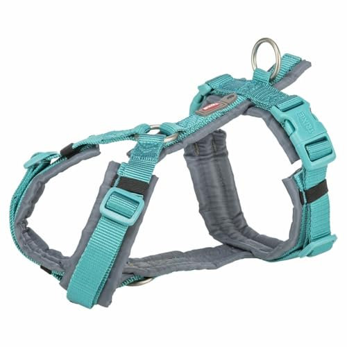 TRIXIE Geschirr fÜr Hunde Premium Trekking Aqua blau/Graphit grau