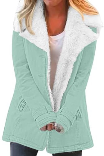 Uwdiohq Damen Billige Winterjacke Damen Sehr Warm Damen Parka Warm Gefüttert Winterjacke Stepp Damen Reiterjacke Für Mädchen Daunenweste Beige Damen Mantel Übergang Sale Angebote Bestellung