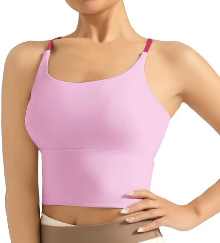 ATRACTIVOLL Mujer Camiseta de Tirantes Deportiva, Camiseta Básica sin Mangas, Transpirable y Ligera para Gimnasia Yoga Camiseta de Tirantes Corta Informal con Tirantes Finos