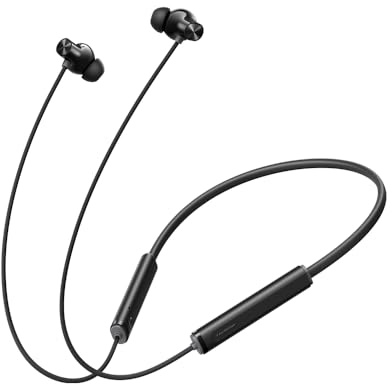 realme Buds Wireless 5 ANC Neckband Earphones with 50dB Active Noise Cancellation, 38H Playback, 360° Spatial Audio, IP55 Water Resistant, Bluetooth 5.4, Dual Device Connectivity (Midnight Black)