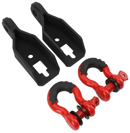 Par de Kit de Soporte de Grillete de Gancho Delantero con Anillos D de 3/4 Pulgadas para Serie F-Series 2009-2023