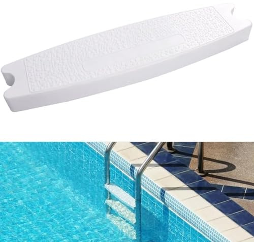 Ximil Pool Escalator Treads Rung Step Replacement Stair Treads Swimming Pool Ladder Rung Steps Enhances Safety For 4.2cm Diameter Tube(White)