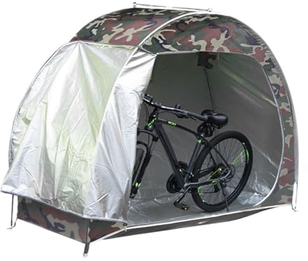 Tente de vélo pour 2 à 3 vélos, housse de vélo 195 x 80 x 163 cm, Oxford 210D, étanche, portable et résistante aux intempéries, pour moto, outils de jardin, tondeuse à gazon