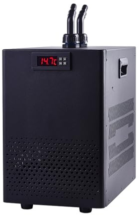 Acondicionador de Agua para acuarios, Enfriador de Acuario for pecera de 79 galones, 1/3 HP, Compatible con hidroponía, diseño silencioso, compresor, Enfriador de Agua de 300 L