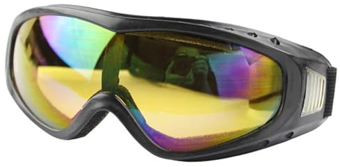 KJBDQQH Occhiali da Sci Uomo Outdoor Sports Ski Goggles Windproof Anti-fog Dustproof Protection Glasses Snowboard Skate(Yellow)