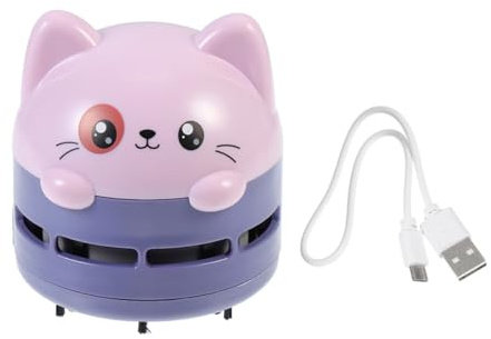 Alipis Aspirateur de Bureau Portable Mini Nettoyeur de Poussière Compact pour Clavier et Table Usage Maison Bureau Couleur Violet