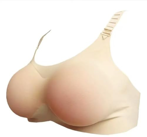 Guspiun Tragbarer Silikon Fake Brüste für Frauen Männer Sex Spielzeug, Einteiliger mit künstlichen Brüsten Drei Größen erhältlich, Erotik Sextoys Crossdresser Transgender Cosplay(Hautfarbe-C)