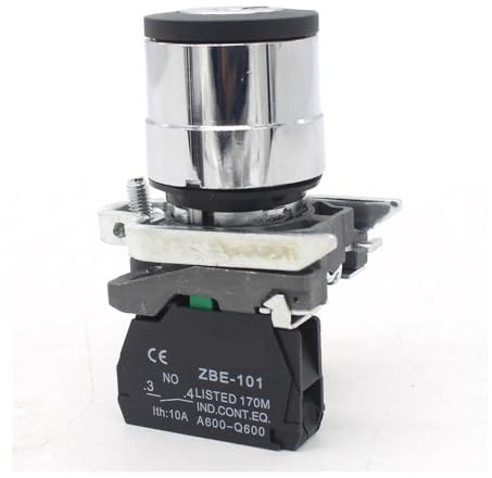 XB4-BG21 Interruttore elettrico 220V con blocco a chiave, interruttore a pulsante momentaneo a 2 posizioni