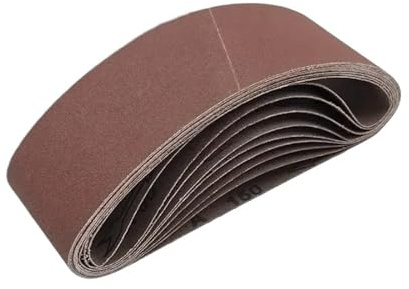 Cinta Lijadora 10 bandas abrasivas de 75 x 533 mm for lijadoras banda 3 21 pulgadas, herramientas for carpintería y pulido metales