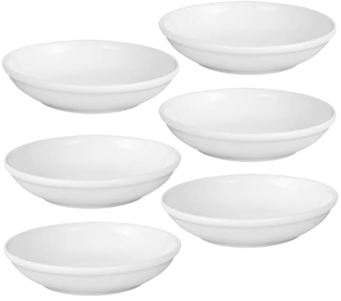 COOPHYA Bandeja Calentadora de Cera Cerámica, 6 Piezas Redondas 10 CM, Plato de Repuesto para Calientaplatos Vela, Uso Seguro en Espacios Residenciales