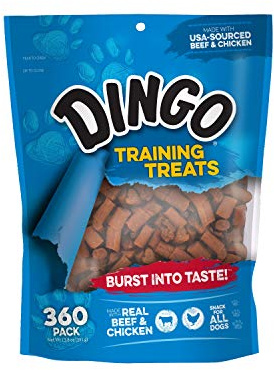 Dingo mjukt och tuggigt nötkött/kyckling träningsgodis, 360-antal