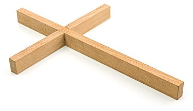 Topfuntersetzer Holzkreuz Abendmahl aus Eiche