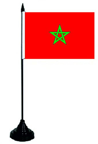 U24 Drapeau de table Maroc - 10 x 15 cm