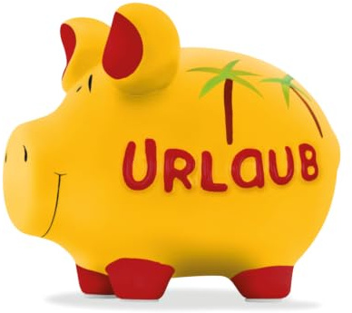 Sparschwein Company - Spardose Urlaub 17 x 15 x 15 cm | Keramik Sparschwein, Geldgeschenk für den Urlaub, 10027159