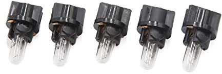 uxcell 5pcs DC 12V T5-V2 Amber Dashboard Indicator Signal Light for Car Internal