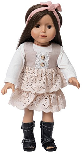 The New York Doll Collection La Tenue complète de poupées Comprend des Chaussures de Jeu Vintage - Bandeau Robe - Les Accessoires de poupée de vêtements de Mode pour de Convient 18 Pouces / 46 cm