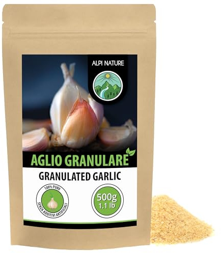 Alpi Nature Vitlök Granulerad 500g, Torkad och Granulerad Vitlök, Vitlöksgranulat, Vitlök Krydda