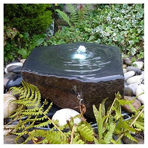 Eastern Connections Babbling Basalt Slab Water Garden Water Feature Ornament (White LED's)