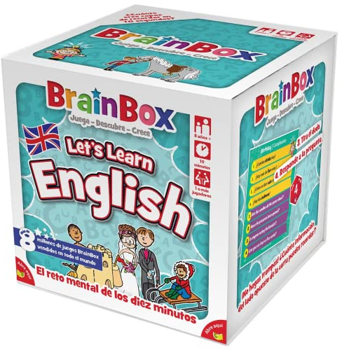 Asmodee BrainBox Lets Learn English, Juego de Cartas