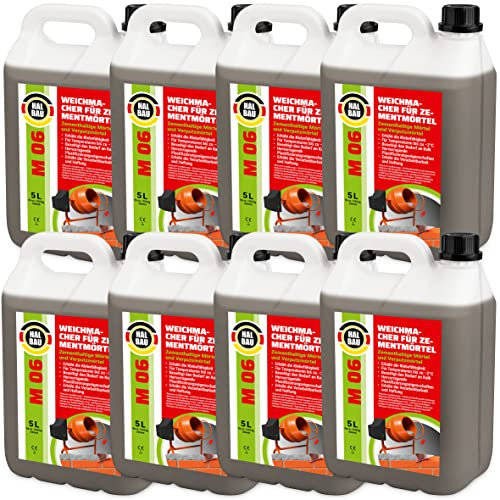 Weichmacher für Baumörtel 40L Flüssig Ersetzt Kalk in Mauer- und Putzmörteln für Temperaturen bis -2°C M06