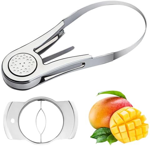 Taglia-mango, in acciaio inox, taglia-mango, extra large, ad ultrasuoni, portatile, snocciolatore – per rimuovere i semi di frutta, utilizzato per mango parti e snocciolare utensili da cucina