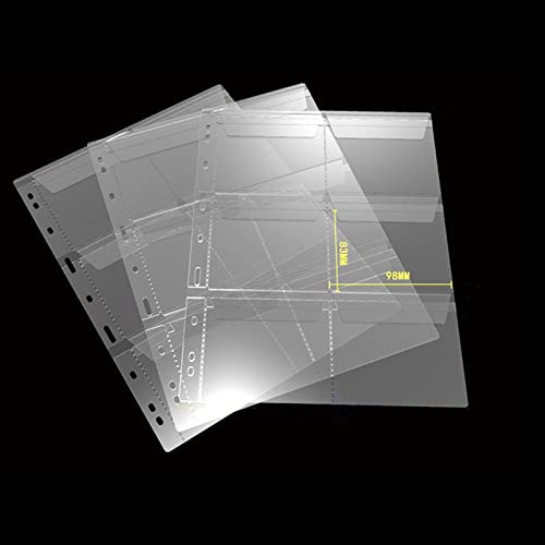 MUROAD 6-Pocket Coin Pages & Sleeves, Standard 9-Hole Coin Collecting Supplies (6 pockets x 10 sheets)